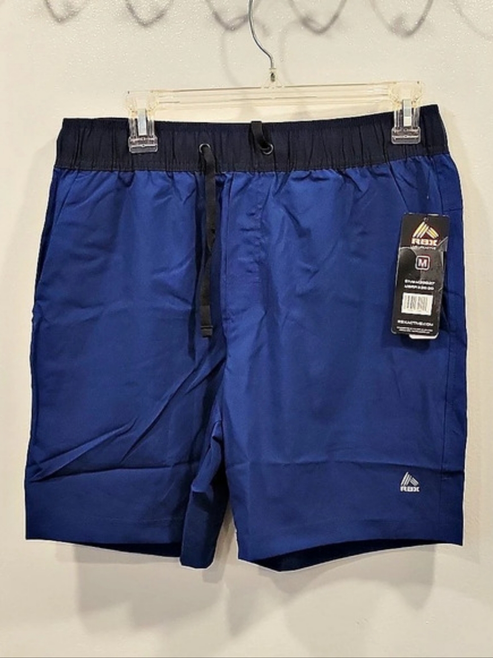 REX Training Shorts Athletic Shorts in Blue & Black Size Medium NWT